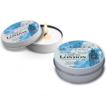 Массажная свеча PETITS JOUJOUX A TRIP TO LONDON ревень, амбра, черная смородина (33 гр.)